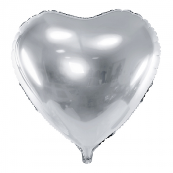 Folienballon Herz Silber 61cm